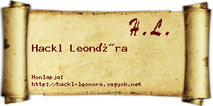 Hackl Leonóra névjegykártya